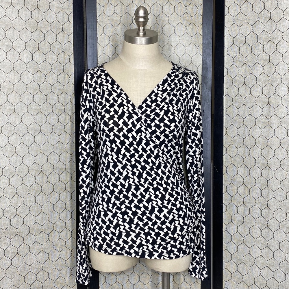 Worthington Stretch Faux Wrap Top